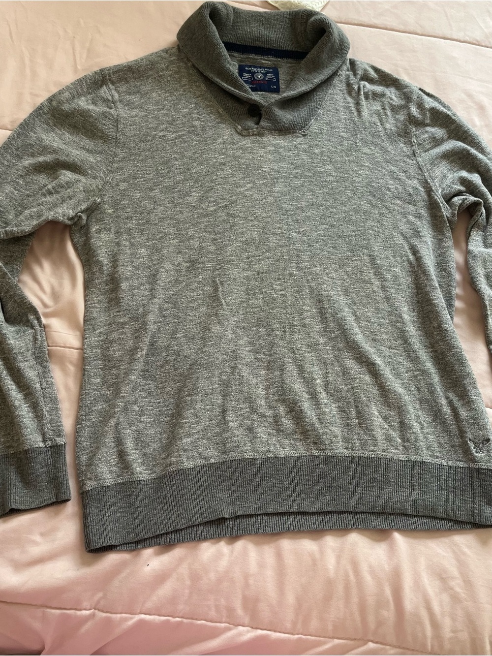 American Eagle Outfitters Men's Light Gray Turtleneck Pullover L - Picture 7 of 7